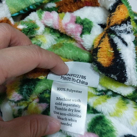 Blue Star Fleece Shower Wrap Tank Bathrobe Soft Comfortable One Size Fits Most - Picture 10 of 11